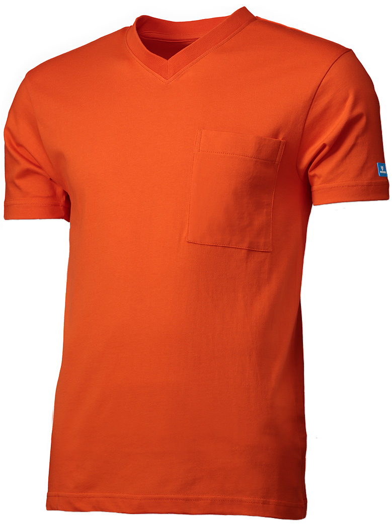 T-shirt Col en V, 170gr.