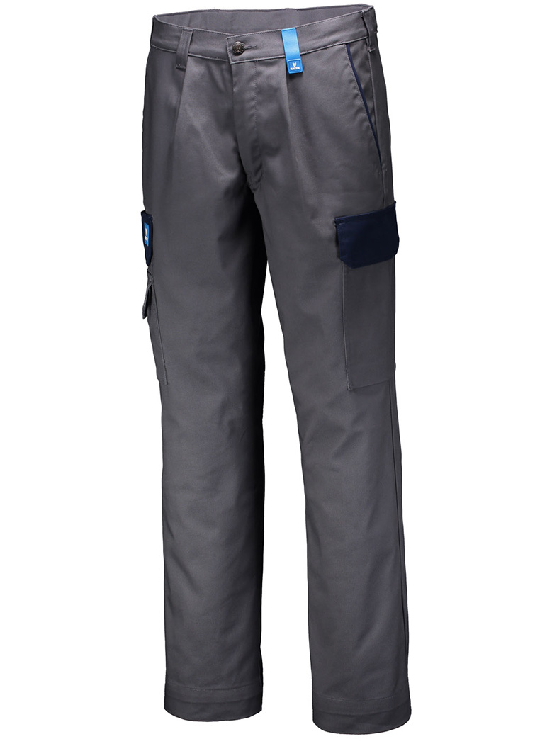 Pantalon de travail stretch passepoil contrasté, entrejambe 80cm
