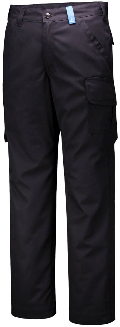 Pantalon de travail Cargo noir, entrejambe 80cm