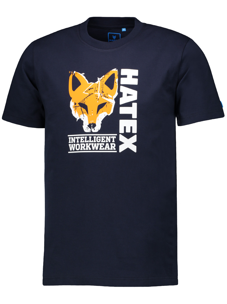 T-Shirt renard orange, Tissu mélangé, col rond