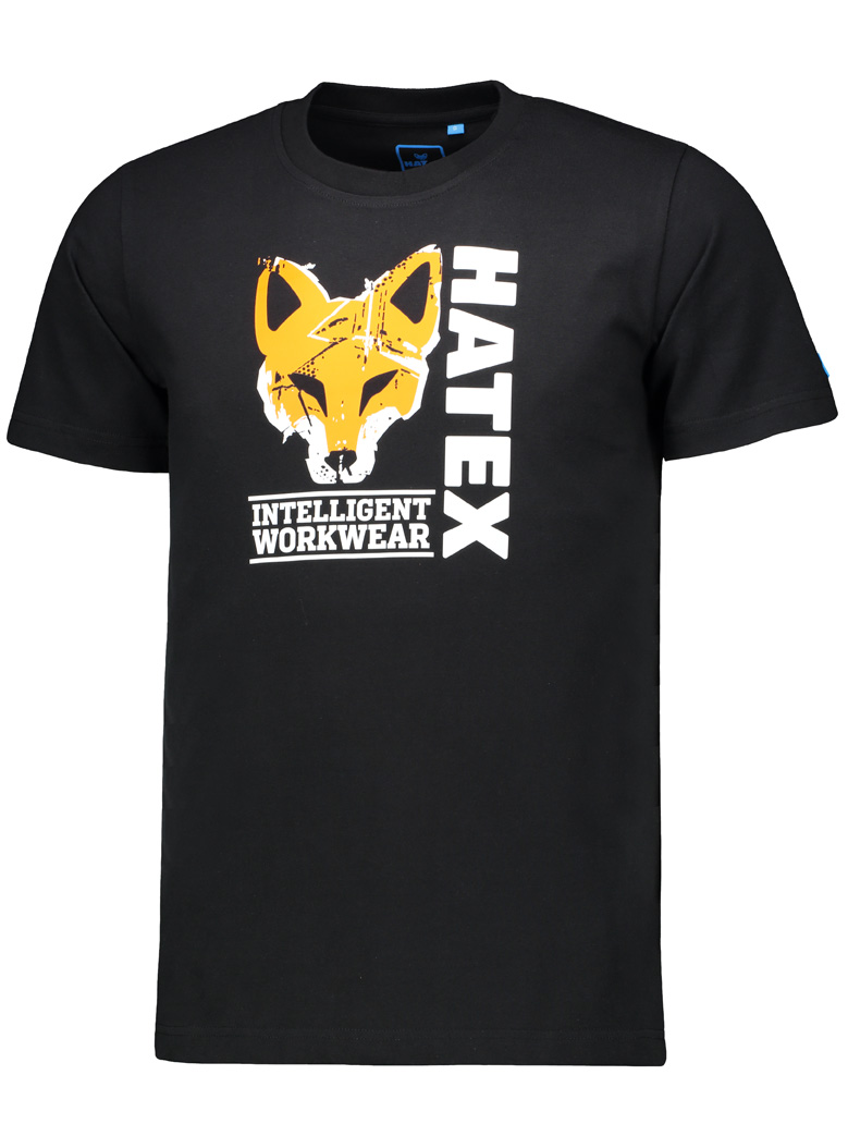 T-Shirt Fuchs orange, Mischgewebe Rundhals