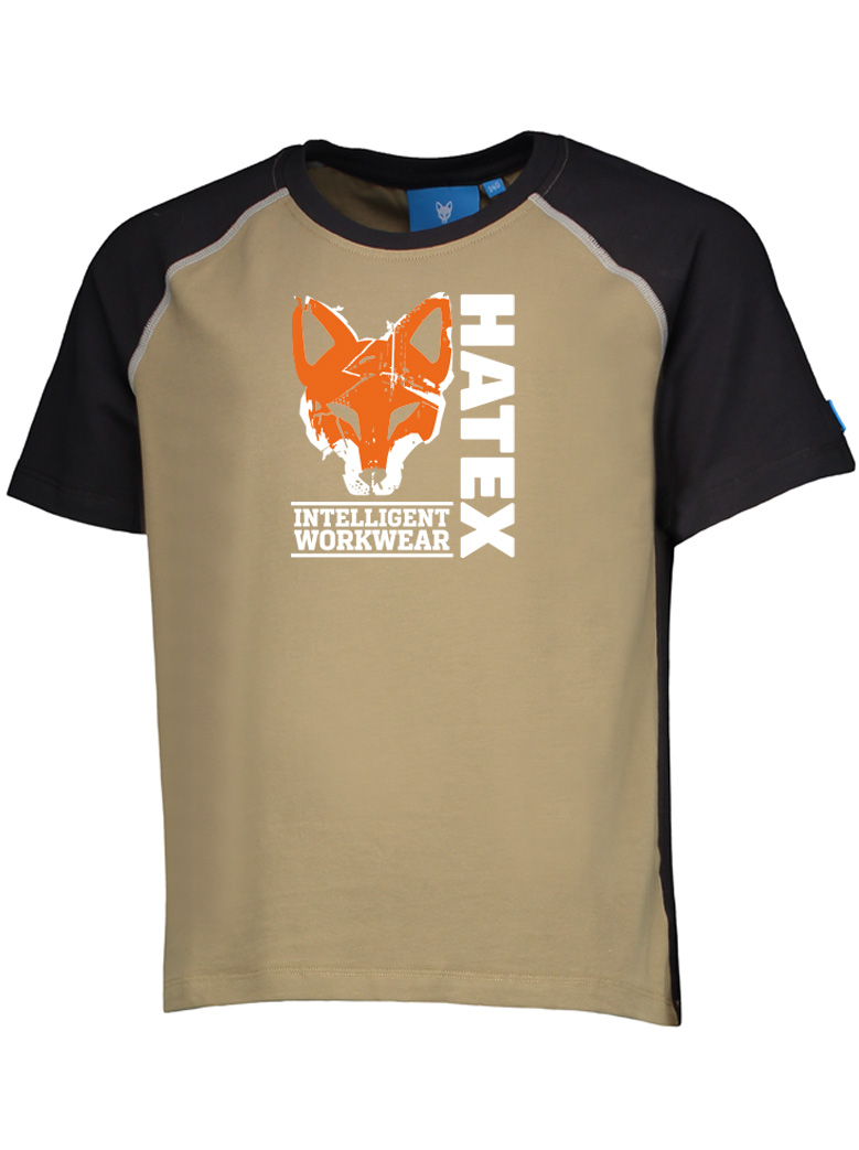 T-Shirt renard orange, Col rond