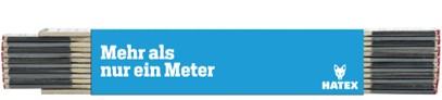Hatex Schwedenmeter Holz, 2m, cyan